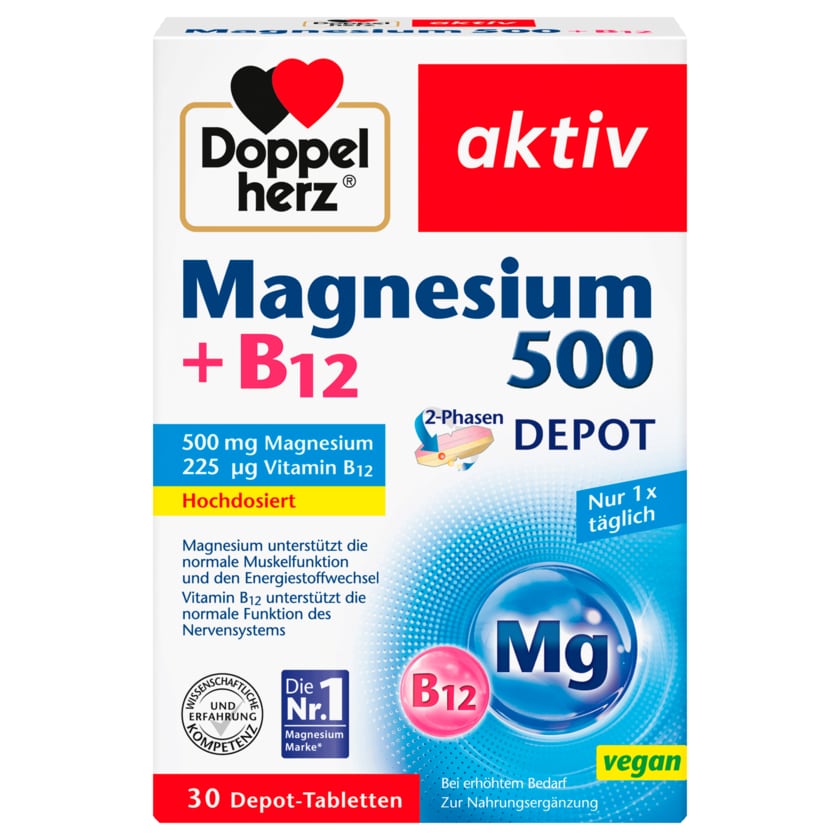 Doppelherz Magnesium 500 +B12 30 Stück